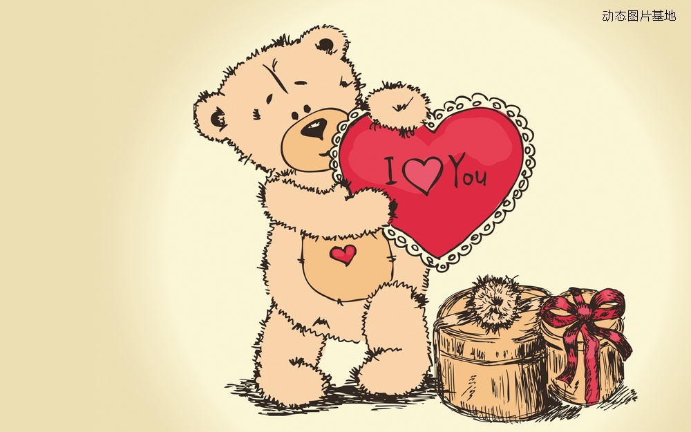 图片描述：love，情人节，泰迪熊,尺寸：2560X1600px 