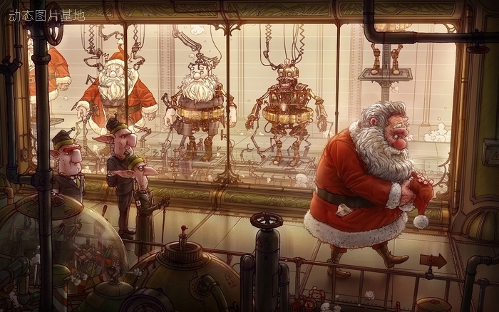 图片描述：圣诞老人,尺寸：1920X1200px 