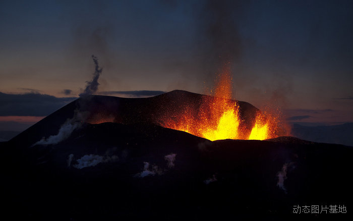 图片描述：火山,尺寸：1920X1200px 
